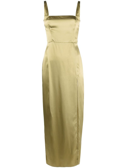 Green Solay Silk Dress