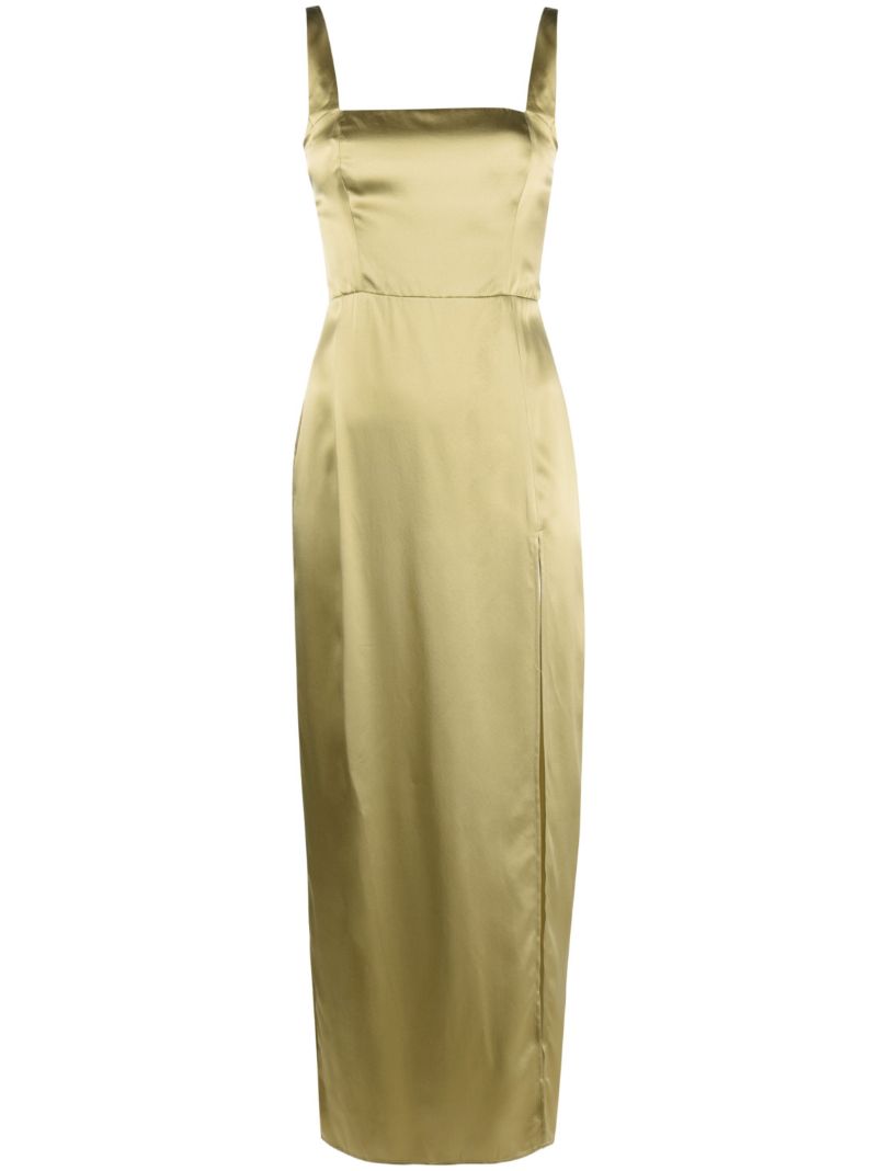 Green Solay Silk Dress