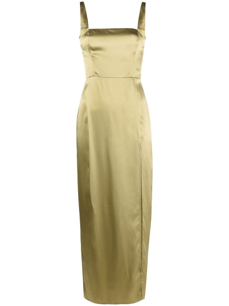 Green Solay Silk Dress