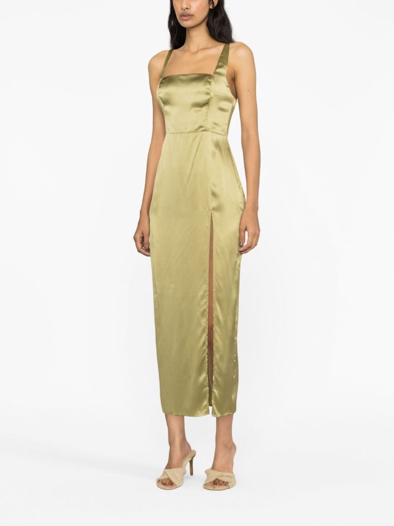 Green Solay Silk Dress