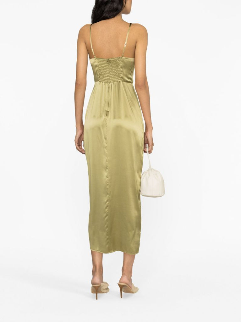 Green Solay Silk Dress