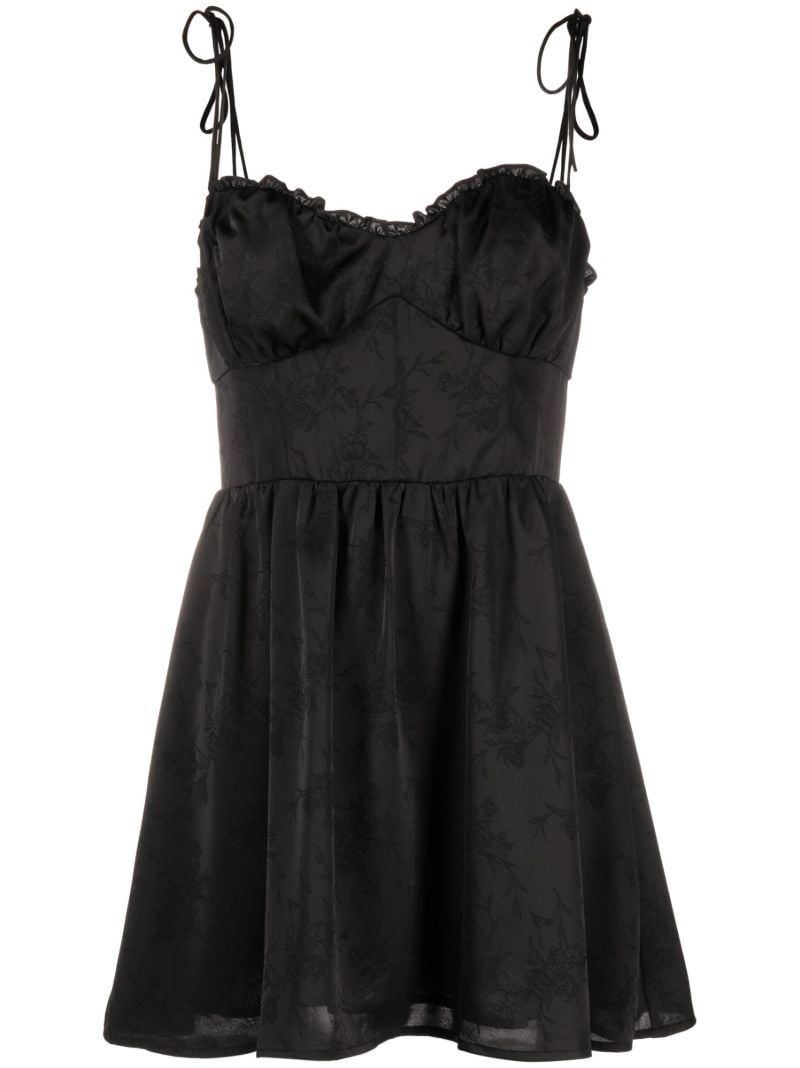 Black Austine Floral-jacquard Dress