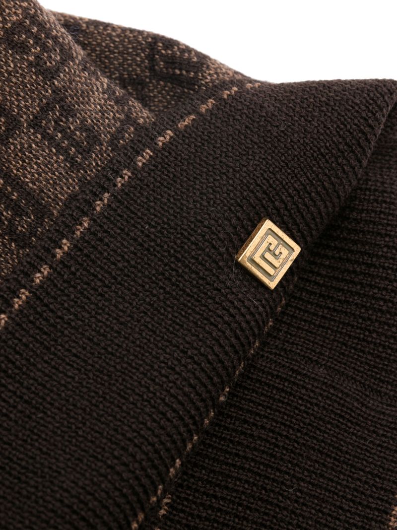 Brown Monogram Merino Wool Beanie Hat