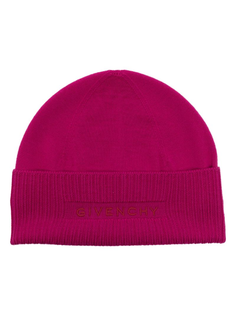 Pink 4g-embroidered Beanie Hat