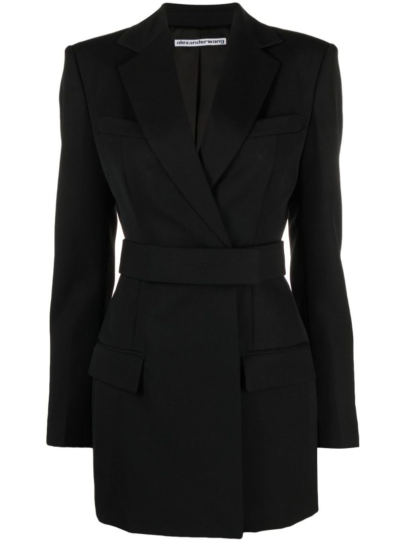 Black Belted Blazer Dress