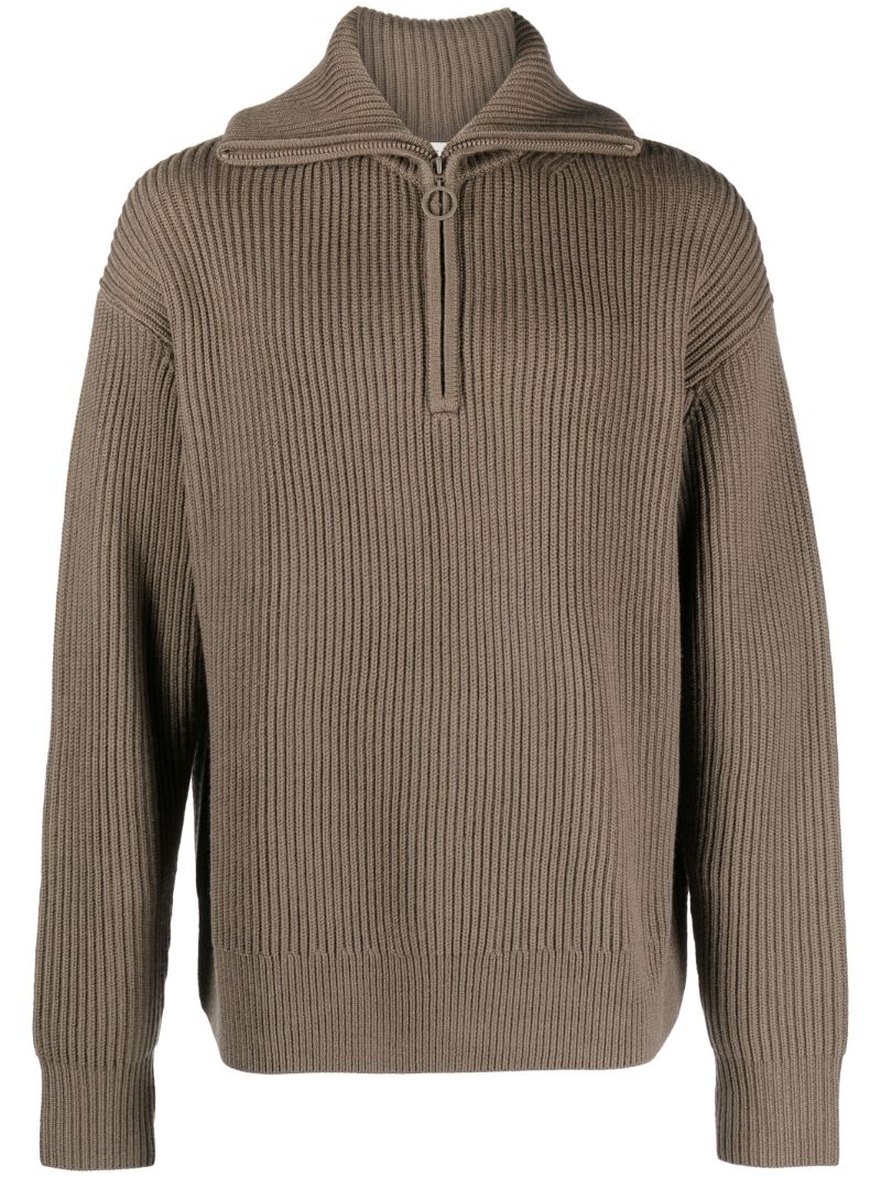Green Fisherman Ribbed-knit Sweater
