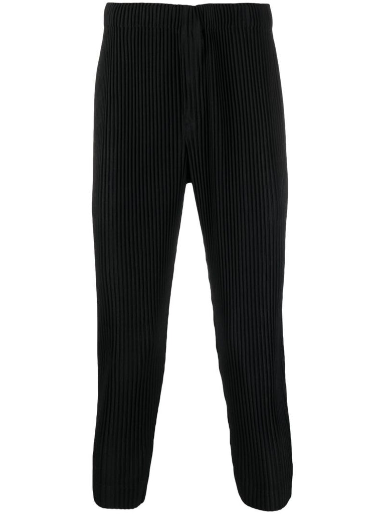 Black Mc July PlissÃ_x0083_Â© Tapered Trousers