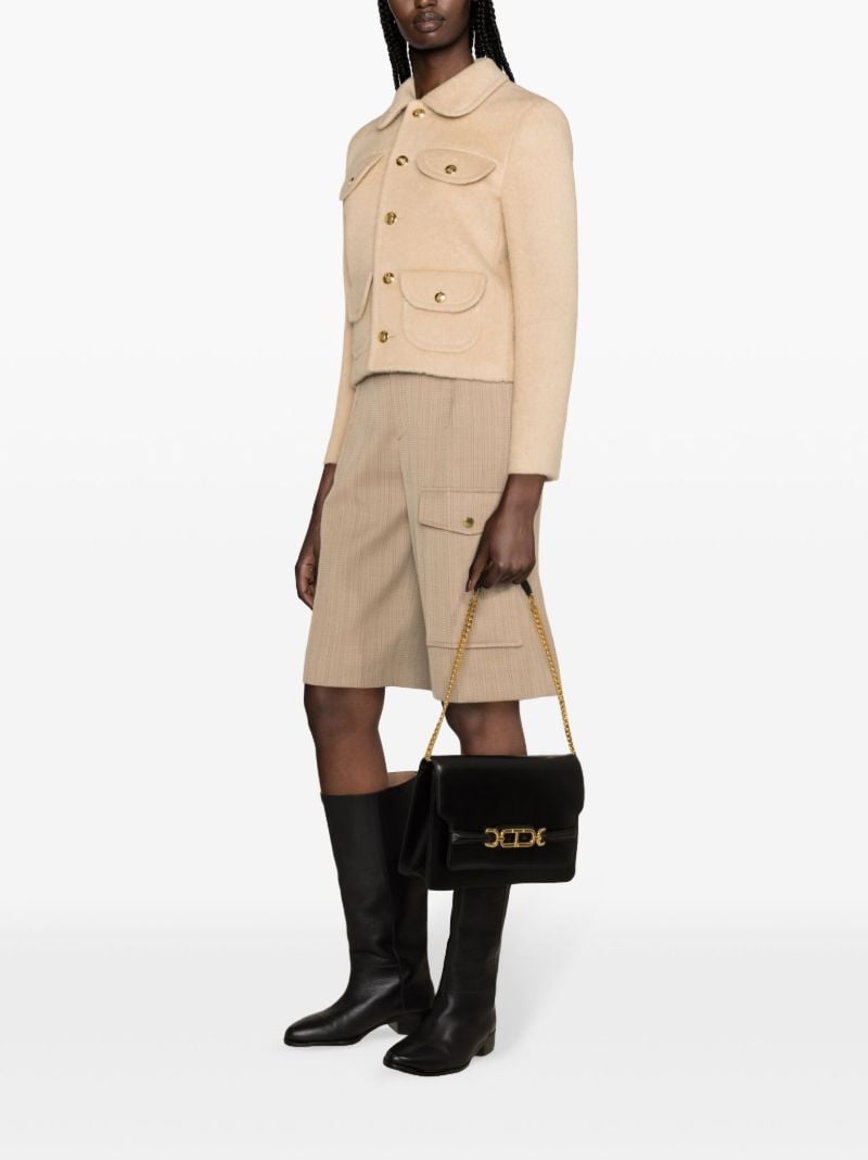 Neutral Wool Shirt Jacket