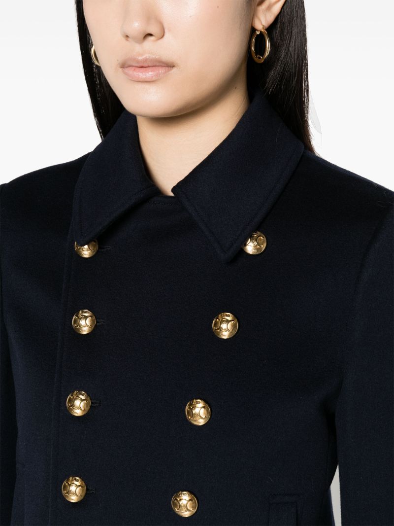Blue Double-breasted Wool Jacket