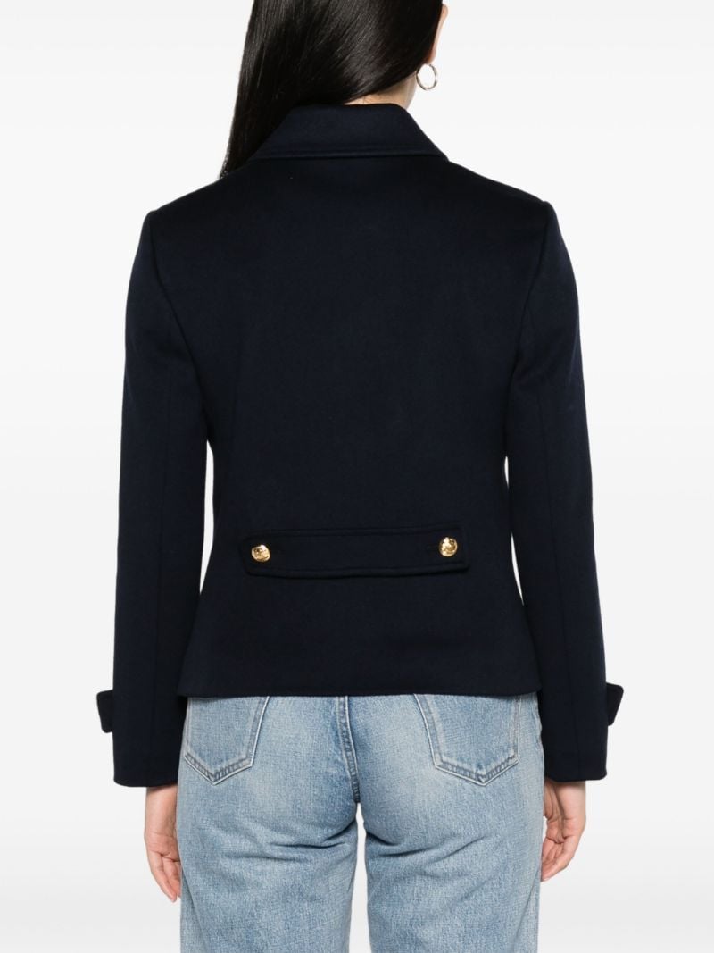 Blue Double-breasted Wool Jacket