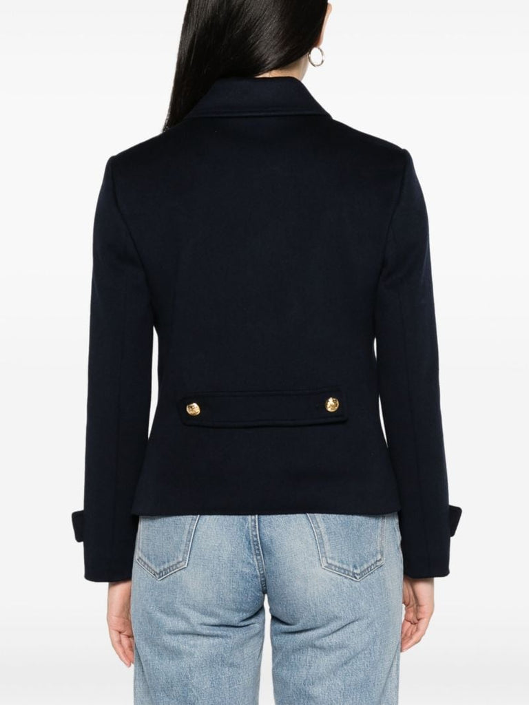Blue Double-breasted Wool Jacket