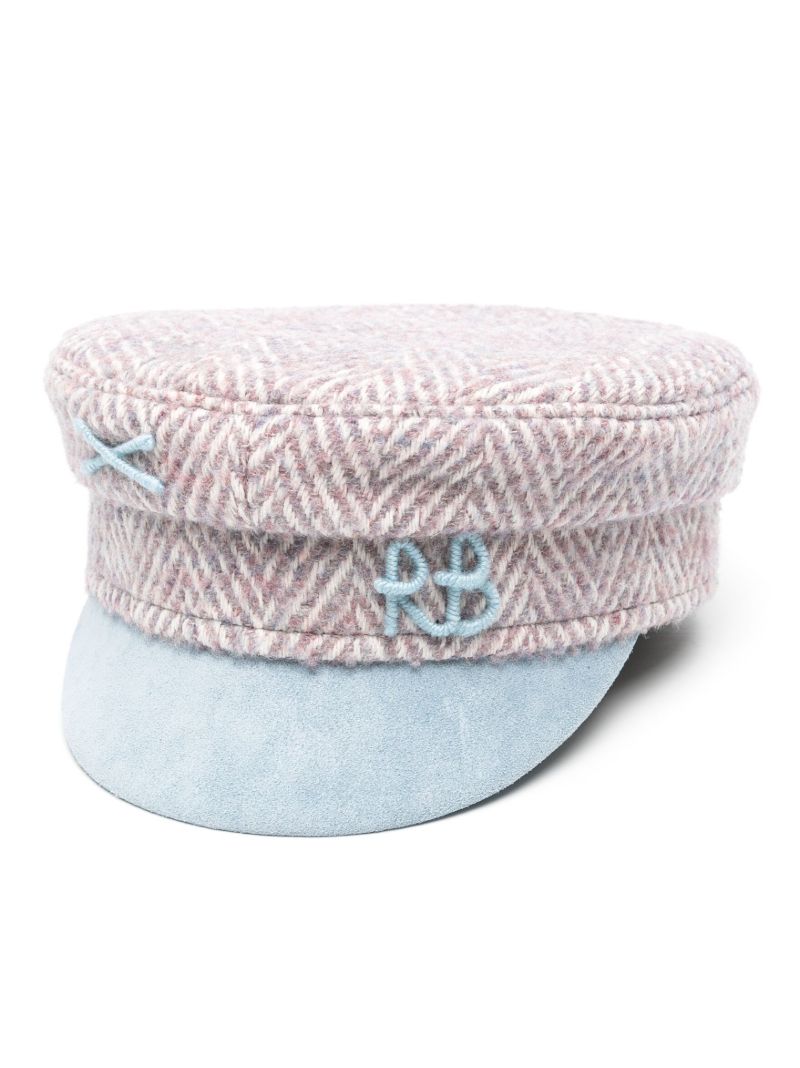 Grey Baker Boy Logo Applique Cap