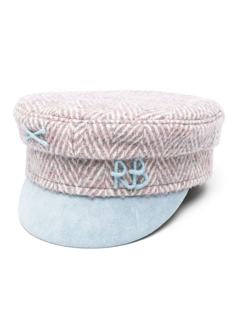 Grey Baker Boy Logo Applique Cap