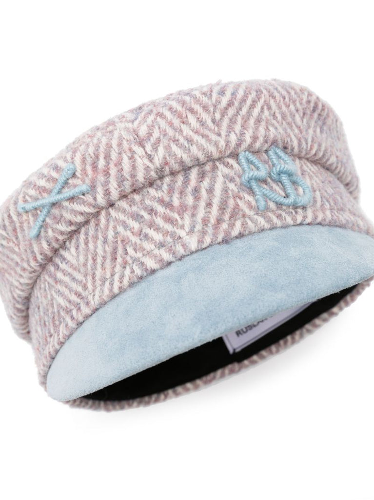 Grey Baker Boy Logo Applique Cap