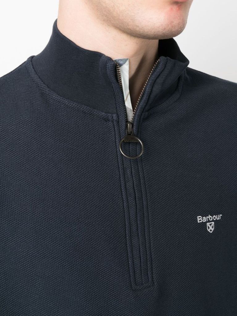 Blue Birkrigg Half-zip Sweater