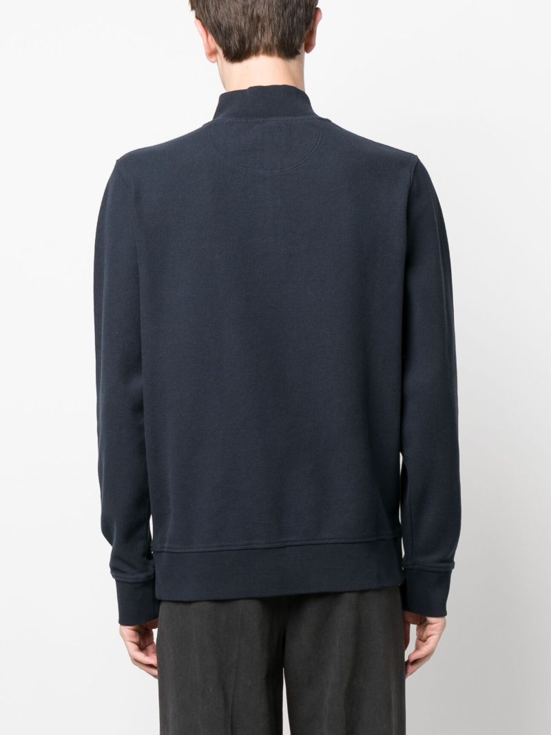 Blue Birkrigg Half-zip Sweater