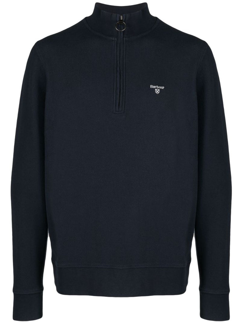 Blue Birkrigg Half-zip Sweater