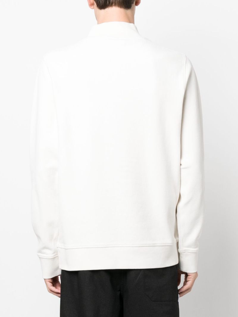 White Birkrigg Half-zip Sweater