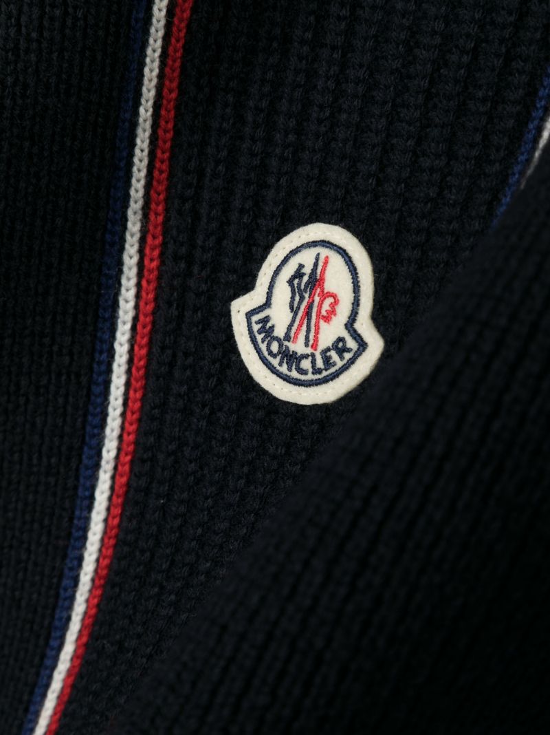 Blue Logo Patch Knitted Scarf