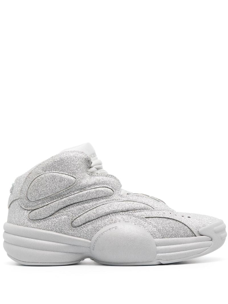 Silver Hoop Glitter Sneakers