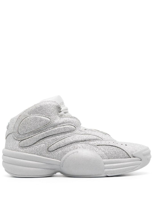Silver Hoop Glitter Sneakers