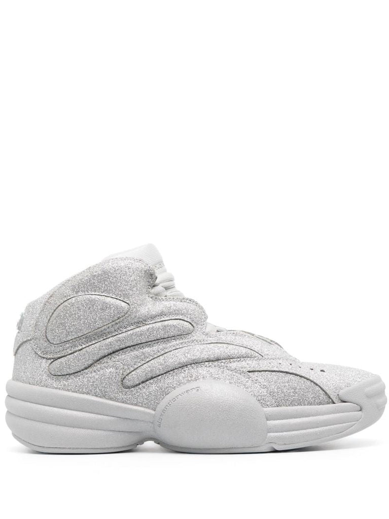 Silver Hoop Glitter Sneakers