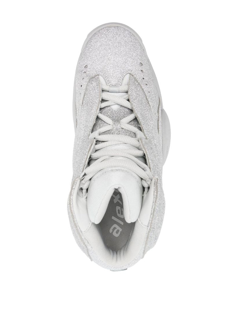 Silver Hoop Glitter Sneakers