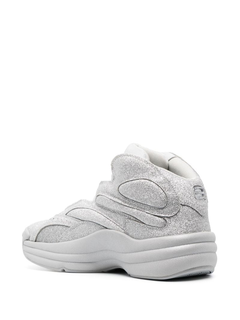 Silver Hoop Glitter Sneakers