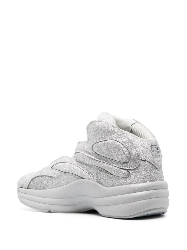 Silver Hoop Glitter Sneakers