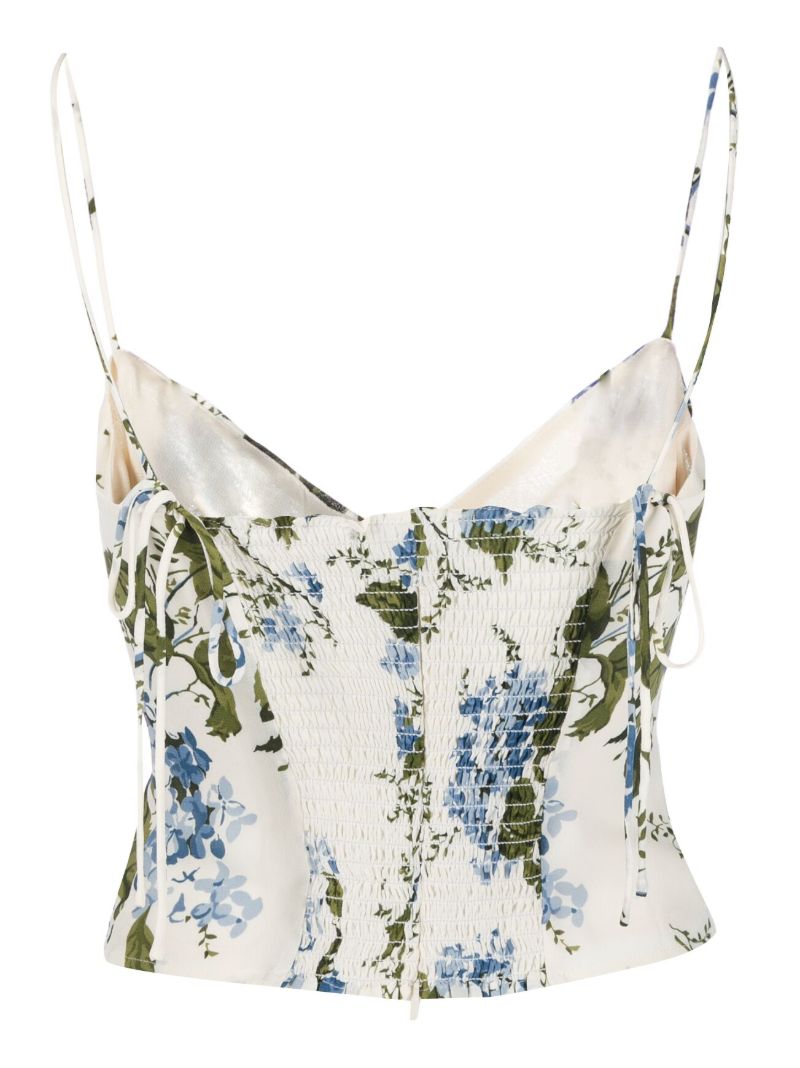 Neutral Liza Floral-print Top