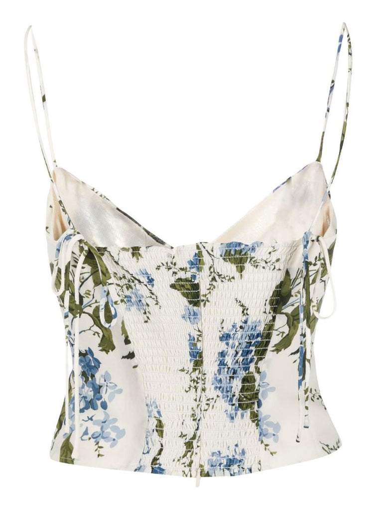 Neutral Liza Floral-print Top