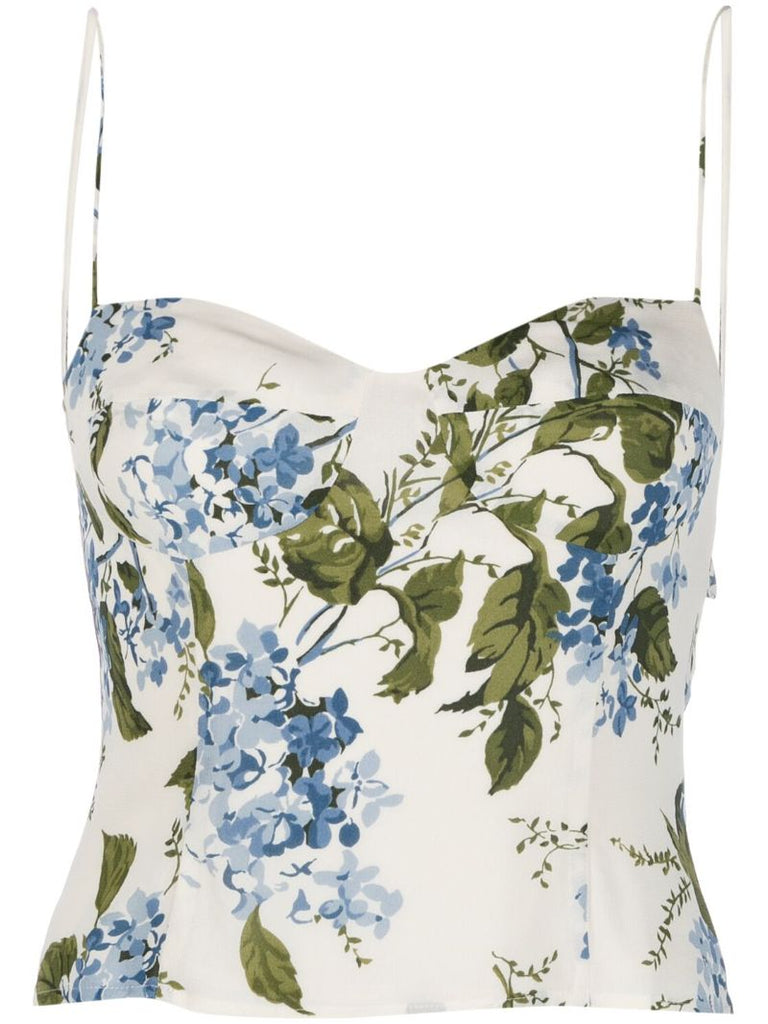 Neutral Liza Floral-print Top
