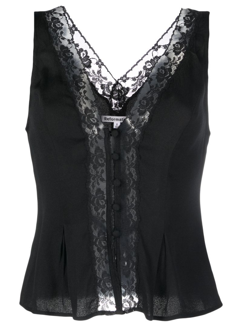 Black Cristina Lace Top