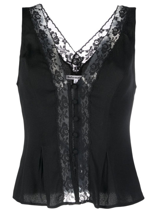 Black Cristina Lace Top