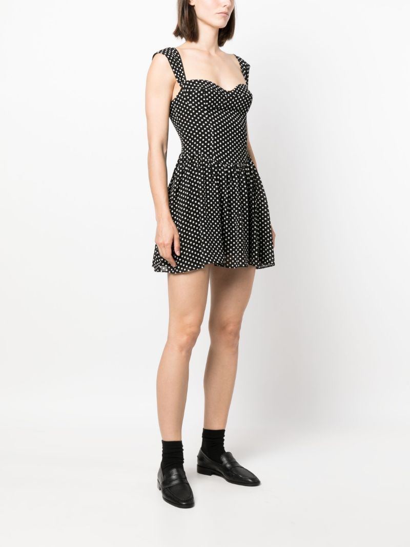 Black Taiga Polka Dot Mini Dress