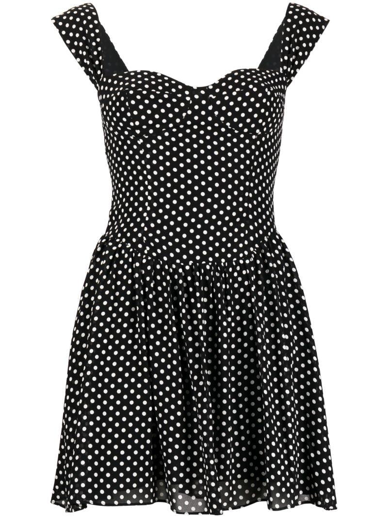 Black Taiga Polka Dot Mini Dress