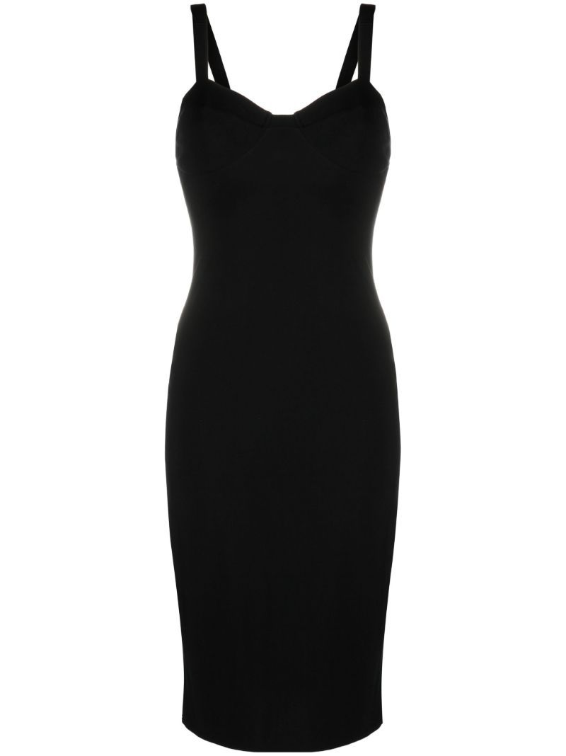 Black Beyonca Knit Midi Dress
