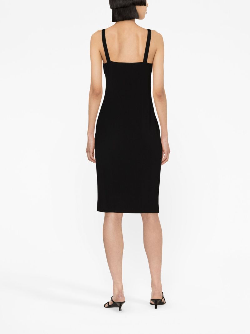 Black Beyonca Knit Midi Dress