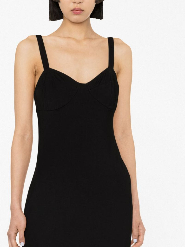 Black Beyonca Knit Midi Dress