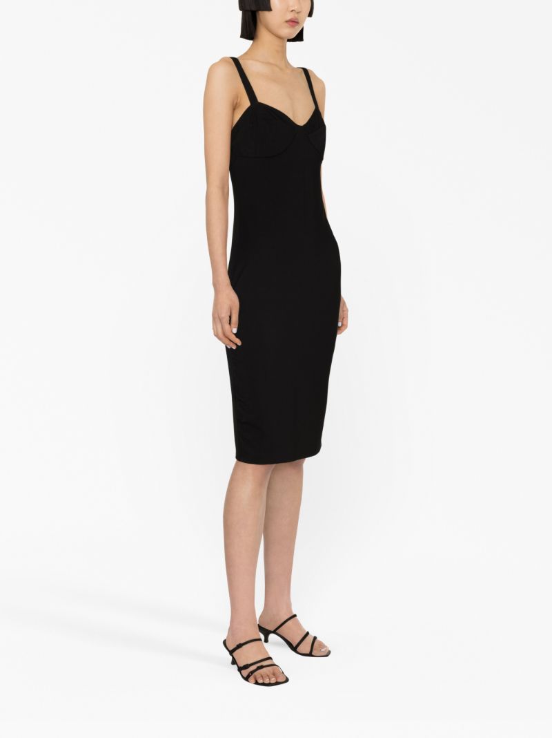 Black Beyonca Knit Midi Dress