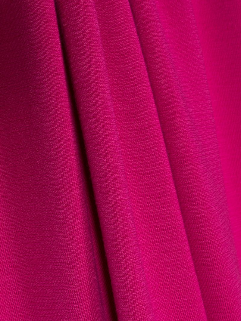Pink Logo Embroidered Wool Scarf