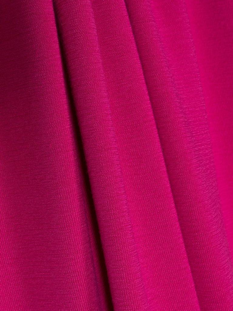 Pink Logo Embroidered Wool Scarf