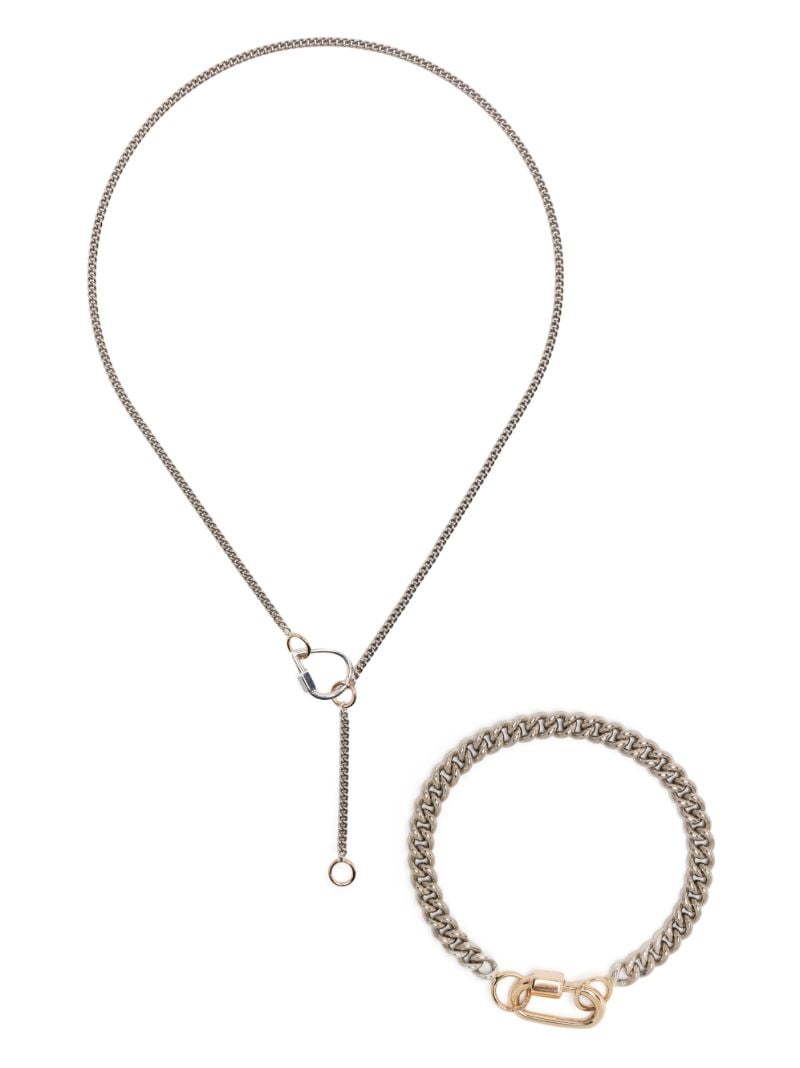 Silver-tone Necklace and Bracelet Set