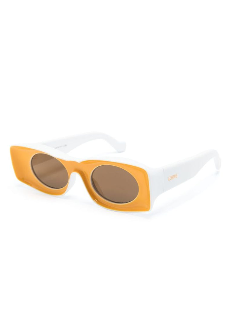 X Paula's Ibiza Yellow Rectangle-frame Sunglasses