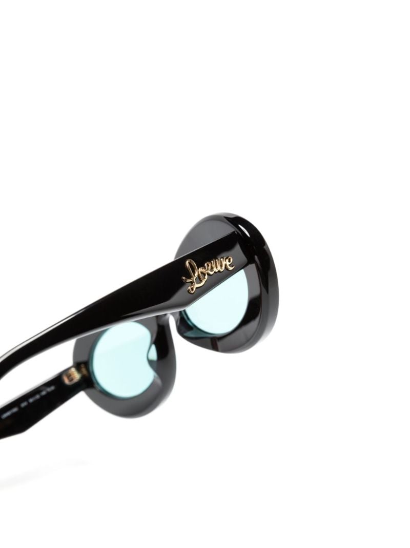 Black Loop Oval-frame Sunglasses