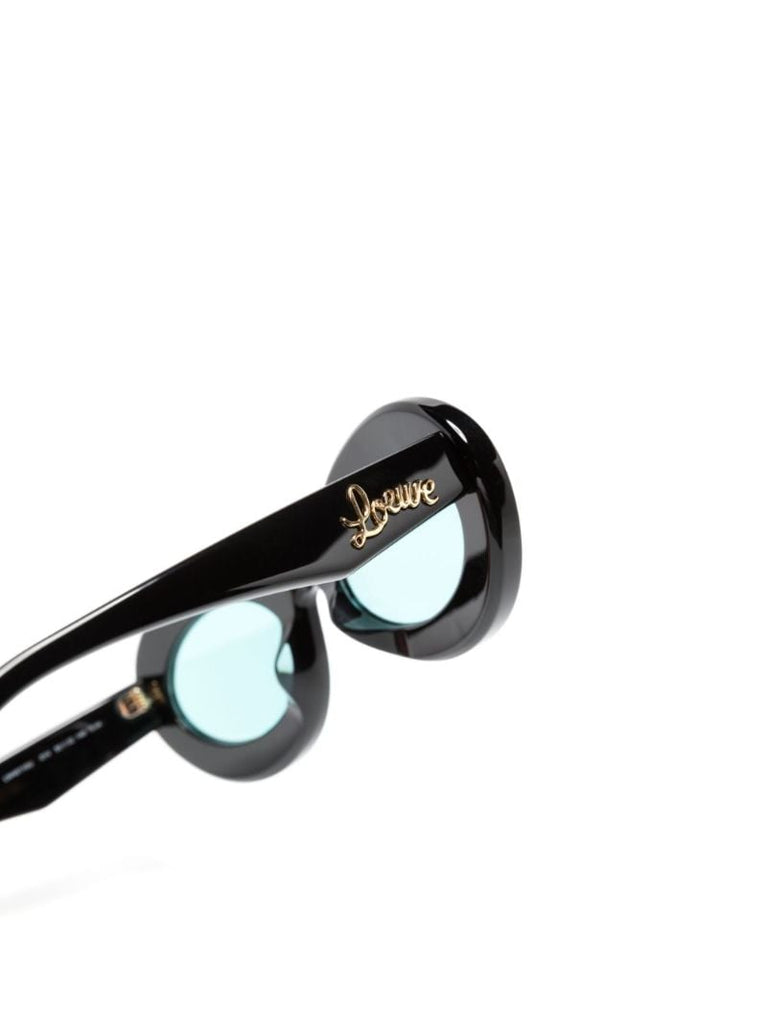 Black Loop Oval-frame Sunglasses