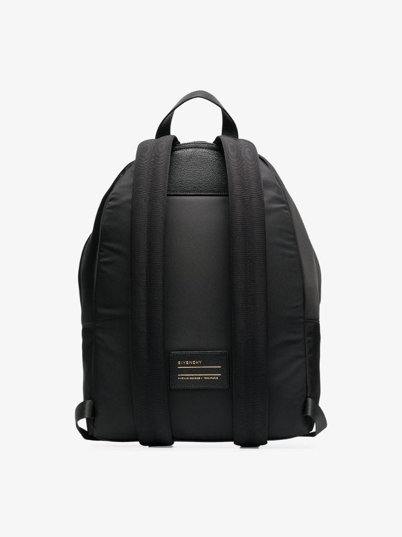 Black Paris Logo Backpack