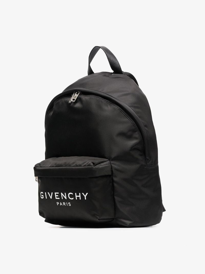 Black Paris Logo Backpack