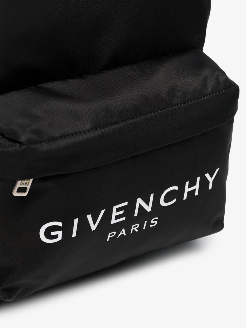 Black Paris Logo Backpack