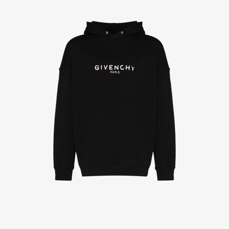 Faded Logo Cotton Hoodie